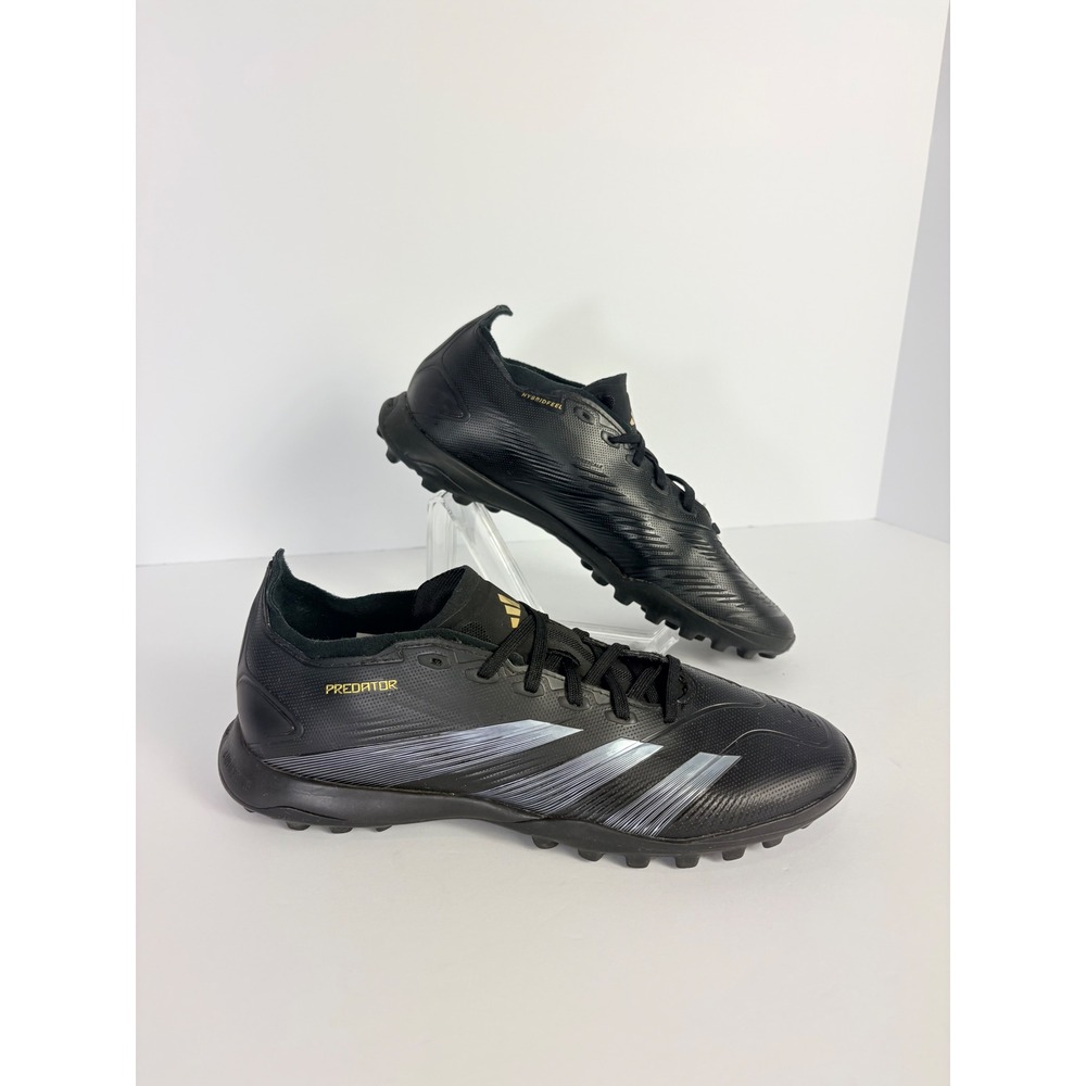Adidas Predator League Turf Soccer Black Shoes Cleats Men Size 8 Lightweight